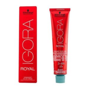 A red box and tube of schwarzkopf igora royal hair color