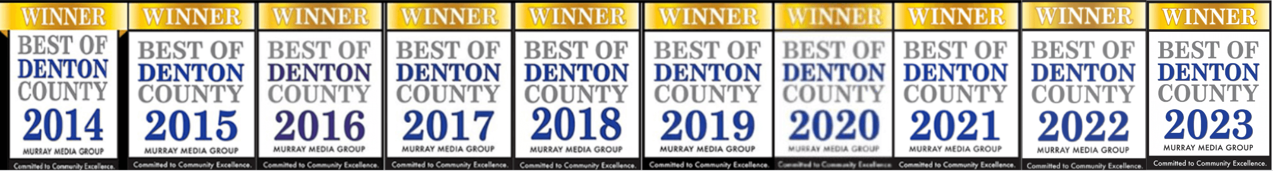 Best of Denton County winner 10 years in a row!