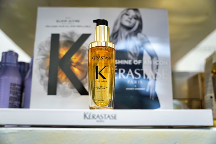 Kerastase hair oil on display